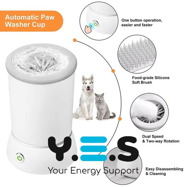 Автоматична лапомийка для собак PET FOOT WASH, портативний електростакан для миття лап, USB-зарядка