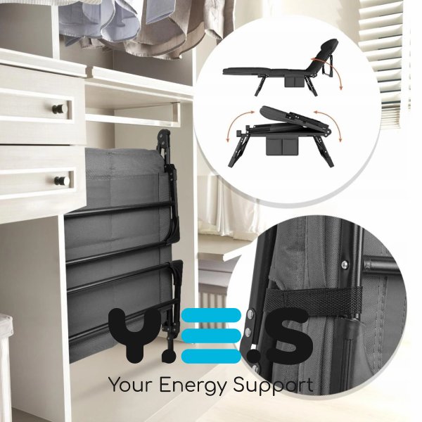 Туристичний складаний шезлонг-розкладачка з металевим каркасом 200×70×30 см, 5,4 кг для дому та дачі