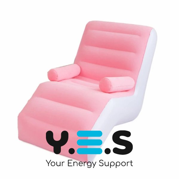 Надувний диван-крісло з підлокітниками, складане портативне для дому/дачі/туризму, 140×85×80 см