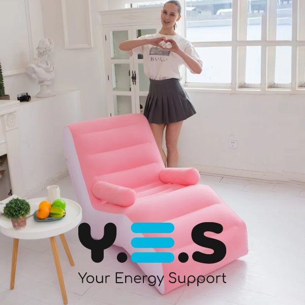 Надувний диван-крісло з підлокітниками, складане портативне для дому/дачі/туризму, 140×85×80 см