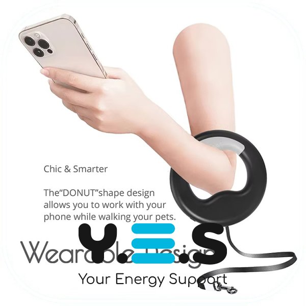 Автоматичний повідець-рулетка SKEPPY 3 м для собак з LED-підсвічуванням і кільцем