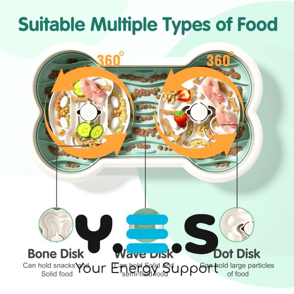 Миска-кiсточка Henry & Cary з дозатором і силіконовим килимком для повільного годування собак