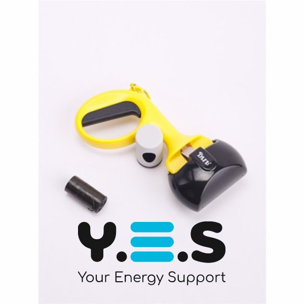 Автосовок-щипці для прибирання за собакою Pooper Scooper M 25×11×9 см з карабіном і мішками