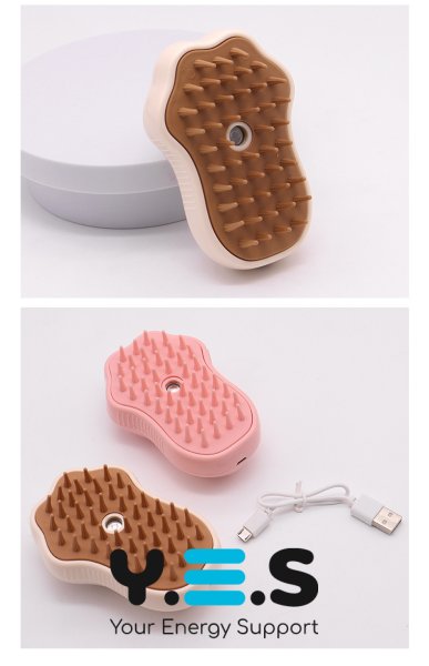 Парова щітка Cat's Paw Pet Spa для вичісування шерсті з розпилювачем, USB-зарядка