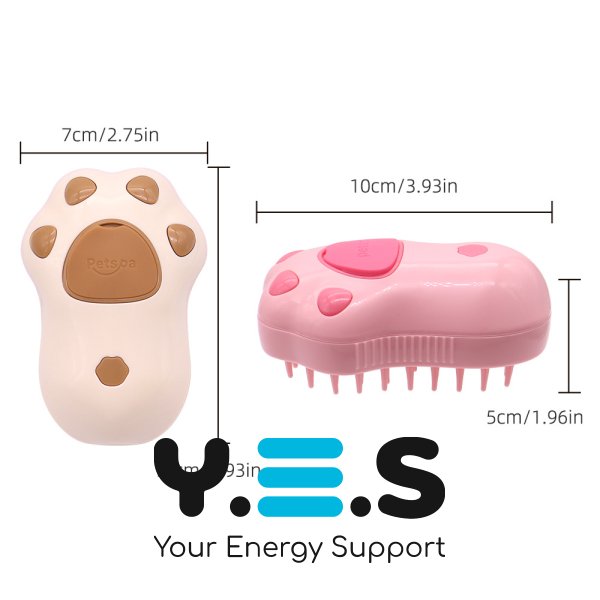 Парова щітка Cat's Paw Pet Spa для вичісування шерсті з розпилювачем, USB-зарядка