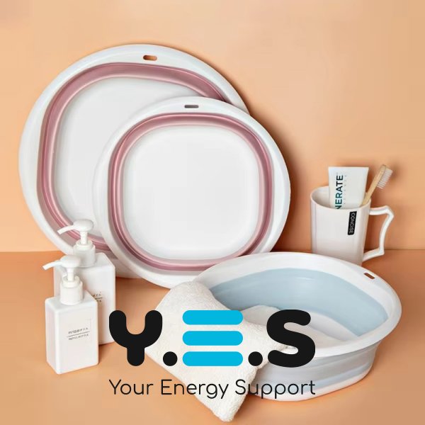 Складаний силіконовий таз 3 л — універсальний розкладний кошик-тазик з ручками