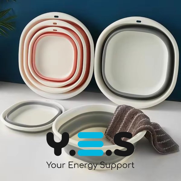 Складаний силіконовий таз 3 л — універсальний розкладний кошик-тазик з ручками