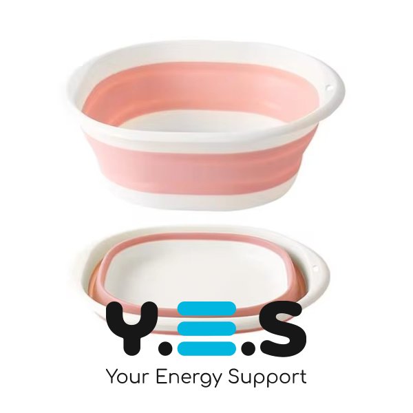 Складаний силіконовий таз 3 л — універсальний розкладний кошик-тазик з ручками