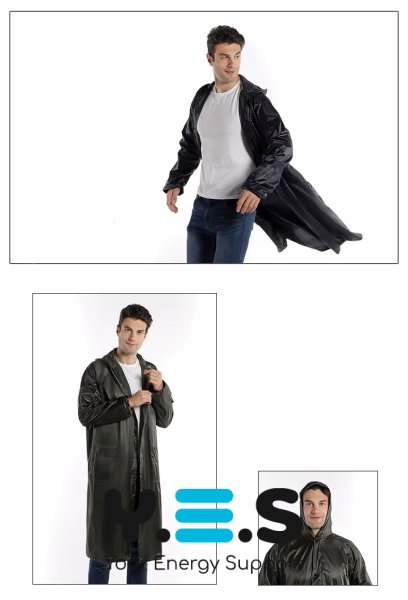 Дощовик-плащ на блискавці з капюшоном, водонепроникна туристична накидка від дощу