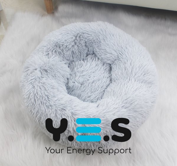 Лежанка-пуф для тварин 50 см, сіра