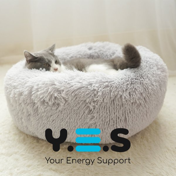 Лежанка-пуф для тварин 50 см, сіра