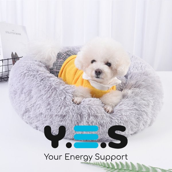 Лежанка-пуф для тварин 50 см, сіра