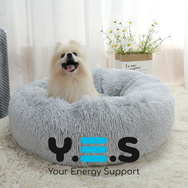 Лежанка-пуф для тварин 50 см, сіра