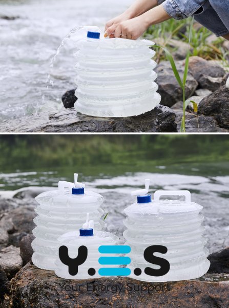 Складана туристична каністра-сулія для води з краном, 15 л (похідна ємність для рідин)