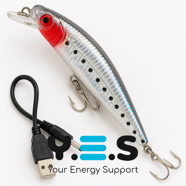 Електронний воблер Twitching Lure з акумулятором: світна хижа приманка, USB-зарядка