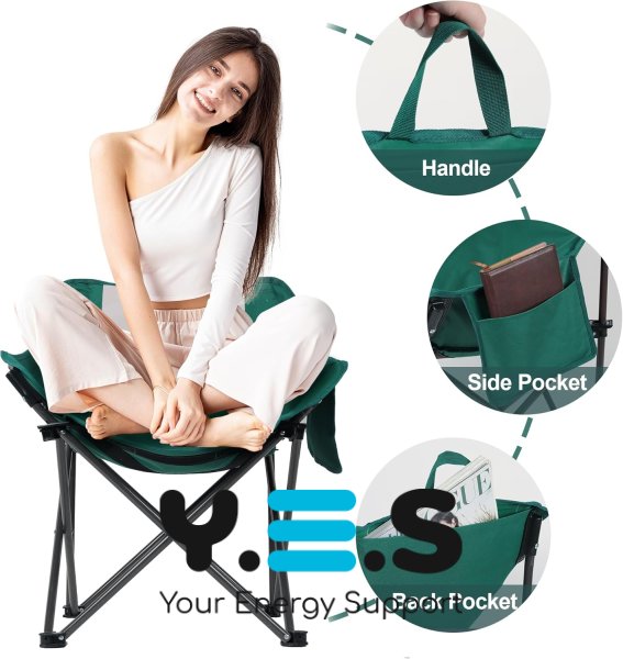 Туристичне складане крісло «Павук» міцне, укріплений каркас, підлокітники, чохол