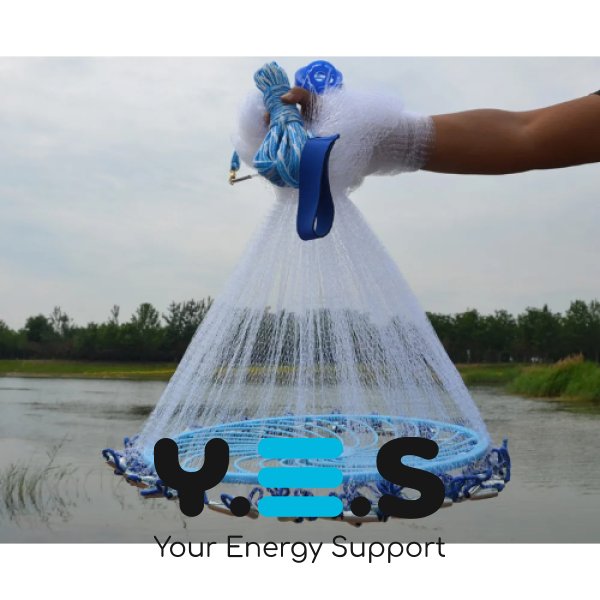 Американська кастингова сітка 1,5 м з кільцем, парашутна фрісбі з ліски, комірка 12 мм