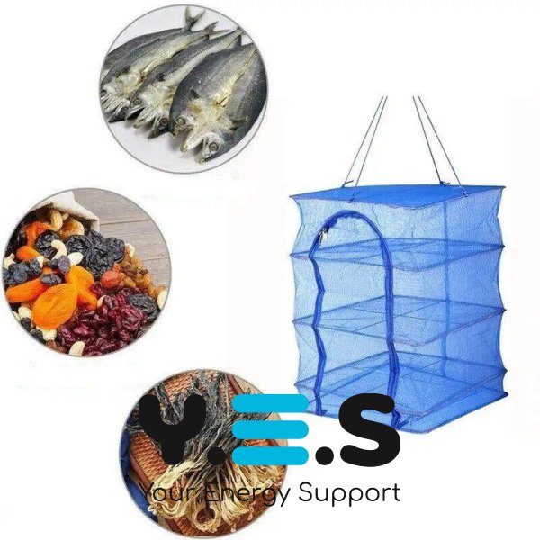 Триярусна сітка-сушарка для риби, грибів, овочів і фруктів 50×50×75 см