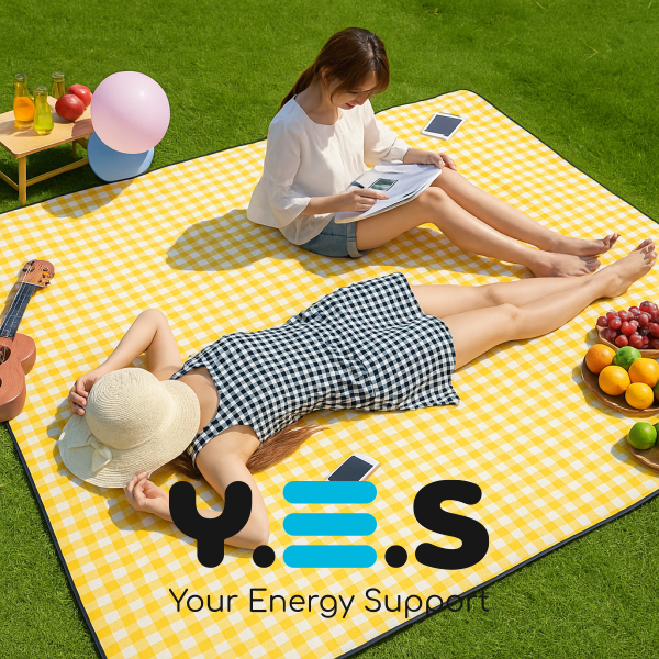 Складаний водонепроникний килимок для пікніка 200×200 см — пляжний туристичний, сумка, ПВХ-покриття, захист від вологи