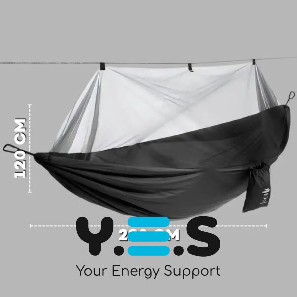 Туристичний підвісний гамак-кокон з москітною сіткою 220×120 см для кемпінгу та походів