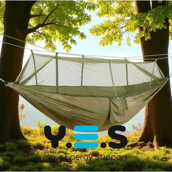 Туристичний підвісний гамак-кокон з москітною сіткою 220×120 см для кемпінгу та походів