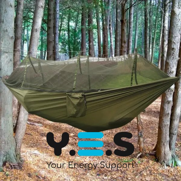 Туристичний підвісний гамак-кокон з москітною сіткою 220×120 см для кемпінгу та походів