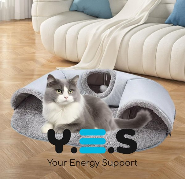 Інтерактивний тунельний килимок-лежак 2-в-1 Cat Bed для котів