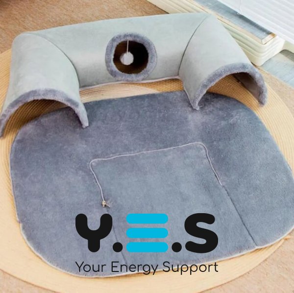 Інтерактивний тунельний килимок-лежак 2-в-1 Cat Bed для котів