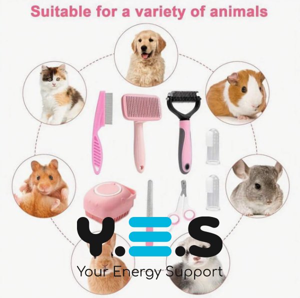 Набір для грумінгу домашніх тварин 6-в-1 — інструменти догляду за шерстю та кігтями