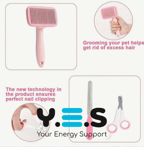 Набір для грумінгу домашніх тварин 6-в-1 — інструменти догляду за шерстю та кігтями