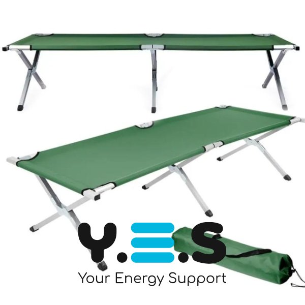 Туристичне розкладне ліжко-розкладачка 190×62×42 см, навантаження до 120 кг для кемпінгу та відпочинку