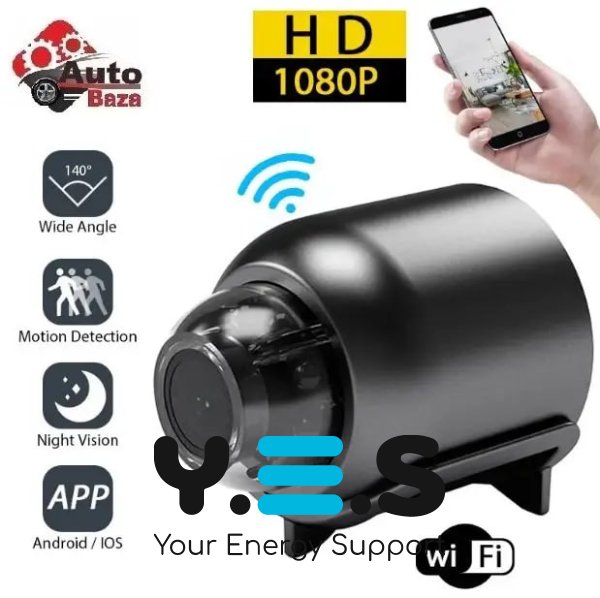 Бездротова міні-камера X5 Mini Wi‑Fi FullHD IP з датчиком руху для відеоспостереження