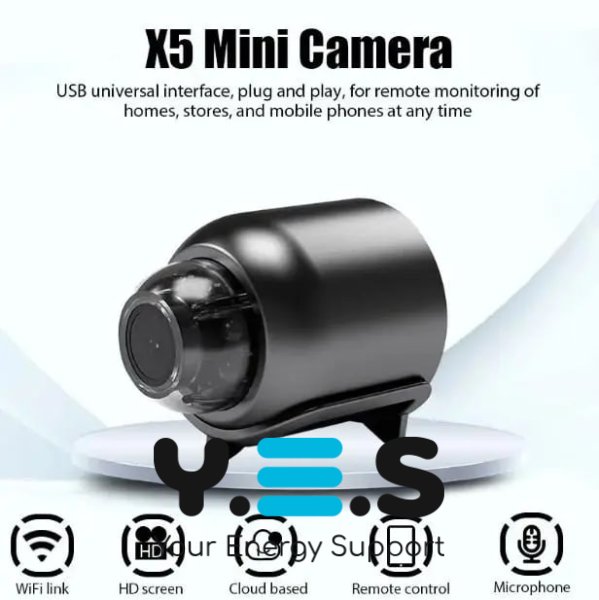 Бездротова міні-камера X5 Mini Wi‑Fi FullHD IP з датчиком руху для відеоспостереження