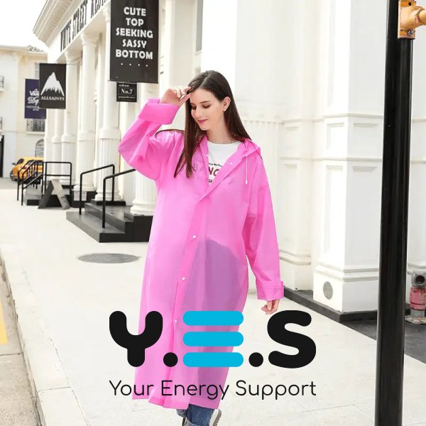 Універсальний прозорий водонепроникний дощовик D-192 унісекс на кнопках з капюшоном, міський