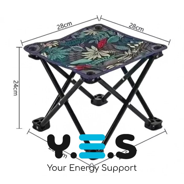 Складаний кемпінговий стілець Mazza • легкий туристичний без спинки для риболовлі та пікніка