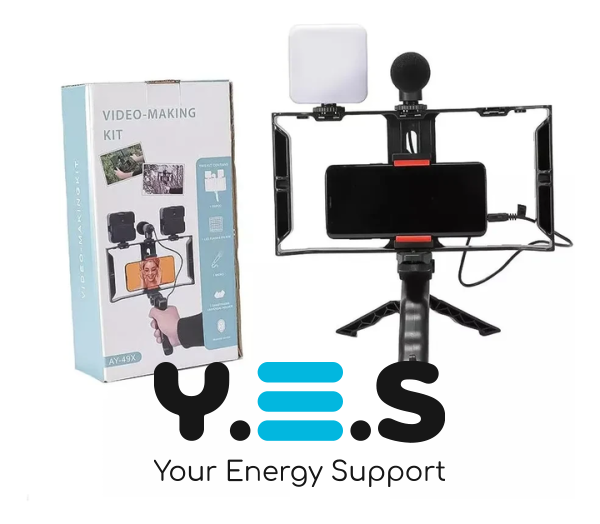 Влогінг-набір Video Making Kit AY49X для смартфона: мікрофон + світло