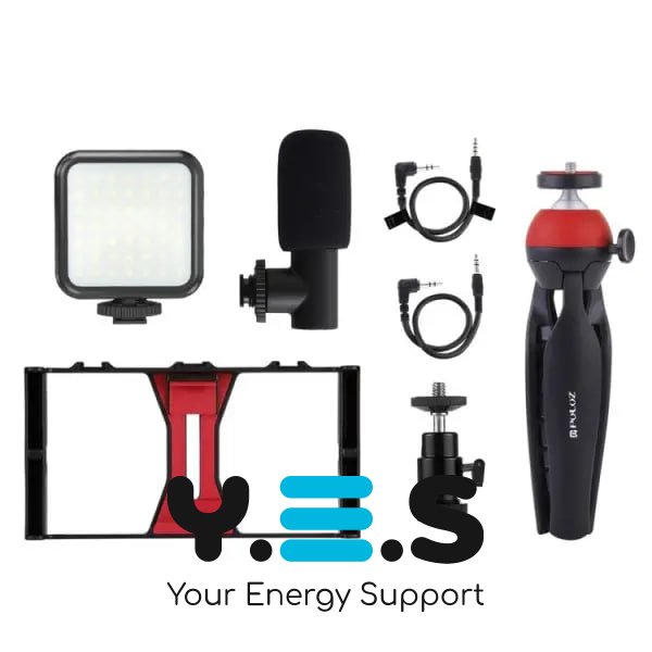 Влогінг-набір Video Making Kit AY49X для смартфона: мікрофон + світло