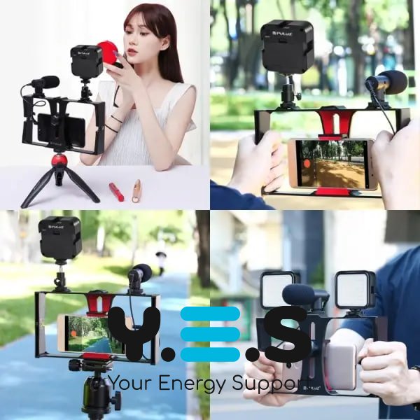 Влогінг-набір Video Making Kit AY49X для смартфона: мікрофон + світло