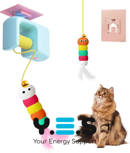 Інтерактивна іграшка для котів Pet Toy Ball 1490 на присосці з автоматичним рухом