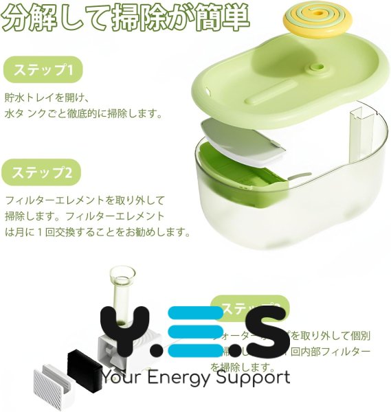 USB поїлка-фонтанчик 2,2 л для котів та інших домашніх улюбленців, автоматична питна станція