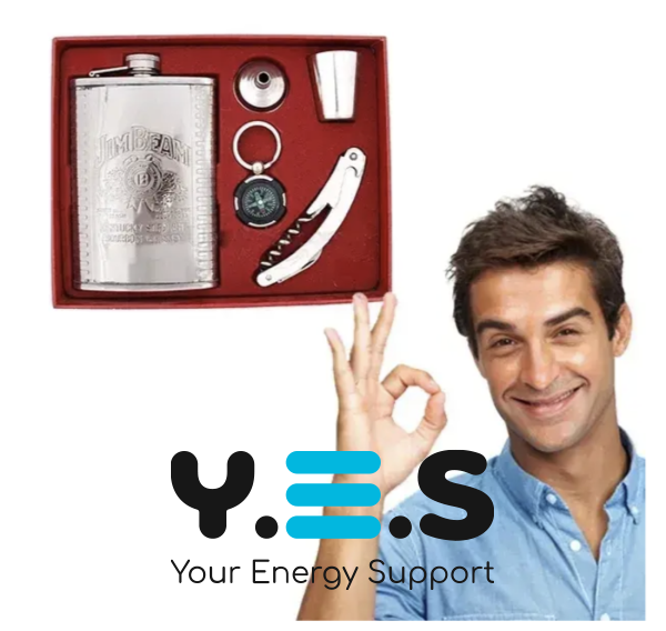 Подарунковий чоловічий набір XL-5508: фляга, компас і мультиніж для туризму та відпочинку