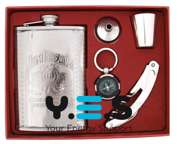 Подарунковий чоловічий набір XL-5508: фляга, компас і мультиніж для туризму та відпочинку