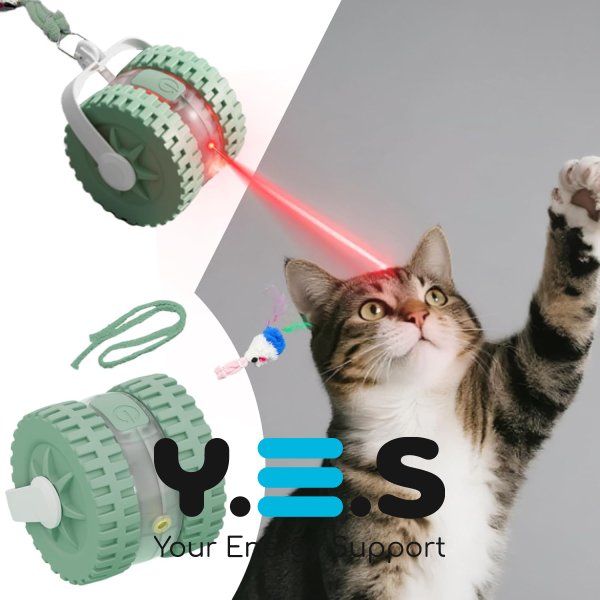 Інтерактивна іграшка для котів 9526 з лазером: подвійна стимуляція та автономний рух