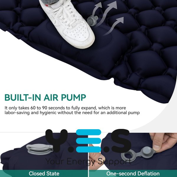 Надувний туристичний двомісний матрац WCG для подорожей і відпочинку