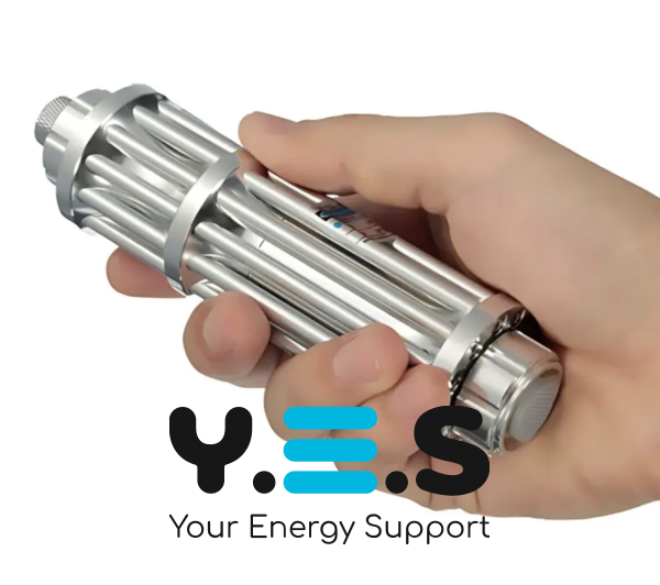 Синя лазерна указка Laser B017 445 нм з 5 насадками у кейсі