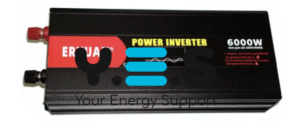 Інвертор Eryone/Eryuan 12V→220V 6000W, чиста синусоїда, LCD — для дому, авто й офісу