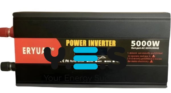 Інвертор Eryuan 12V→220V 5000W, чиста синусоїда, LCD-дисплей, вольтметр (12–220)