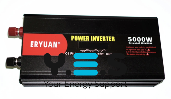 Інвертор Eryuan 12V→220V 5000W, чиста синусоїда, LCD-дисплей, вольтметр (12–220)