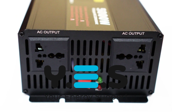 Інвертор Eryuan 12V→220V 5000W, чиста синусоїда, LCD-дисплей, вольтметр (12–220)