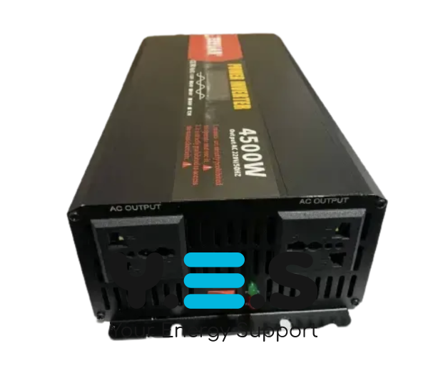 Інвертор AGM 12V→220V 4500W з чистою синусоїдою, LCD-дисплеєм та захистом